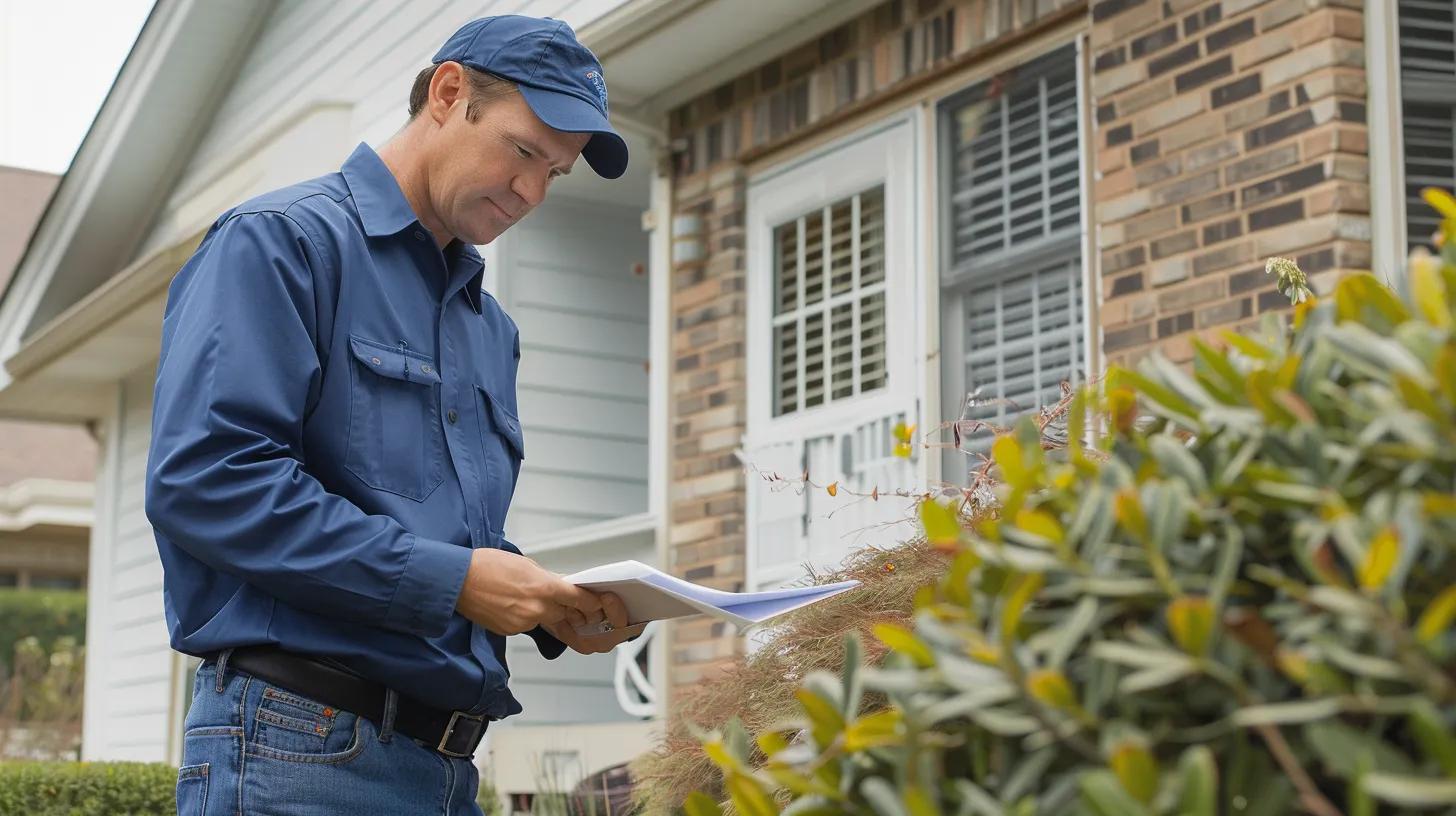 How Professional HVAC Maintenance Can Extend the Life of Your System 1 HVAC technician performing maintenance inspection outside home in Dayton OH
