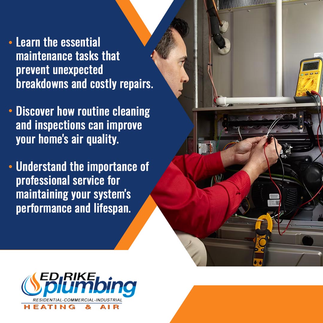 Your Trusted HVAC Company in Lewisburg, OH: Spring System Maintenance Guide 2 HVAC technician performing spring furnace maintenance to prevent breakdowns and improve air quality in Lewisburg, OH.