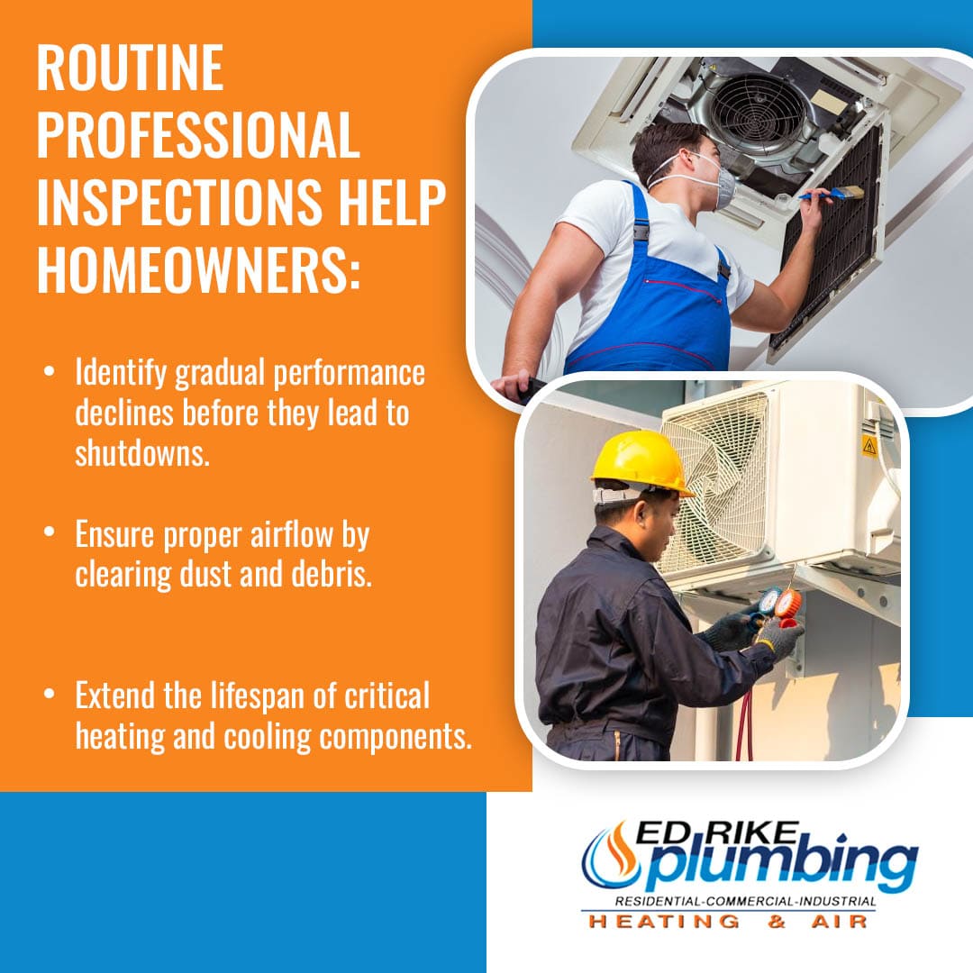 The Importance of Regular HVAC Maintenance: Reliable HVAC Services in Lewisburg, OH 2 Professional technician inspecting an indoor ceiling AC vent filter and checking an outdoor heat pump unit to ensure proper airflow.