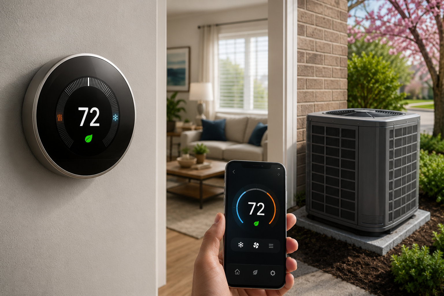 smart thermostat hvac system vandalia ohio