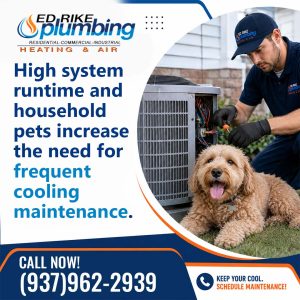 How Often Should You Schedule AC Maintenance in Lewisburg, OH? 2 HVAC technician performing AC maintenance